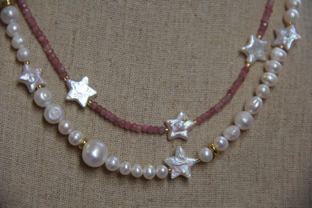 LouLu Necklaces Lizzie Pearl Star Necklace