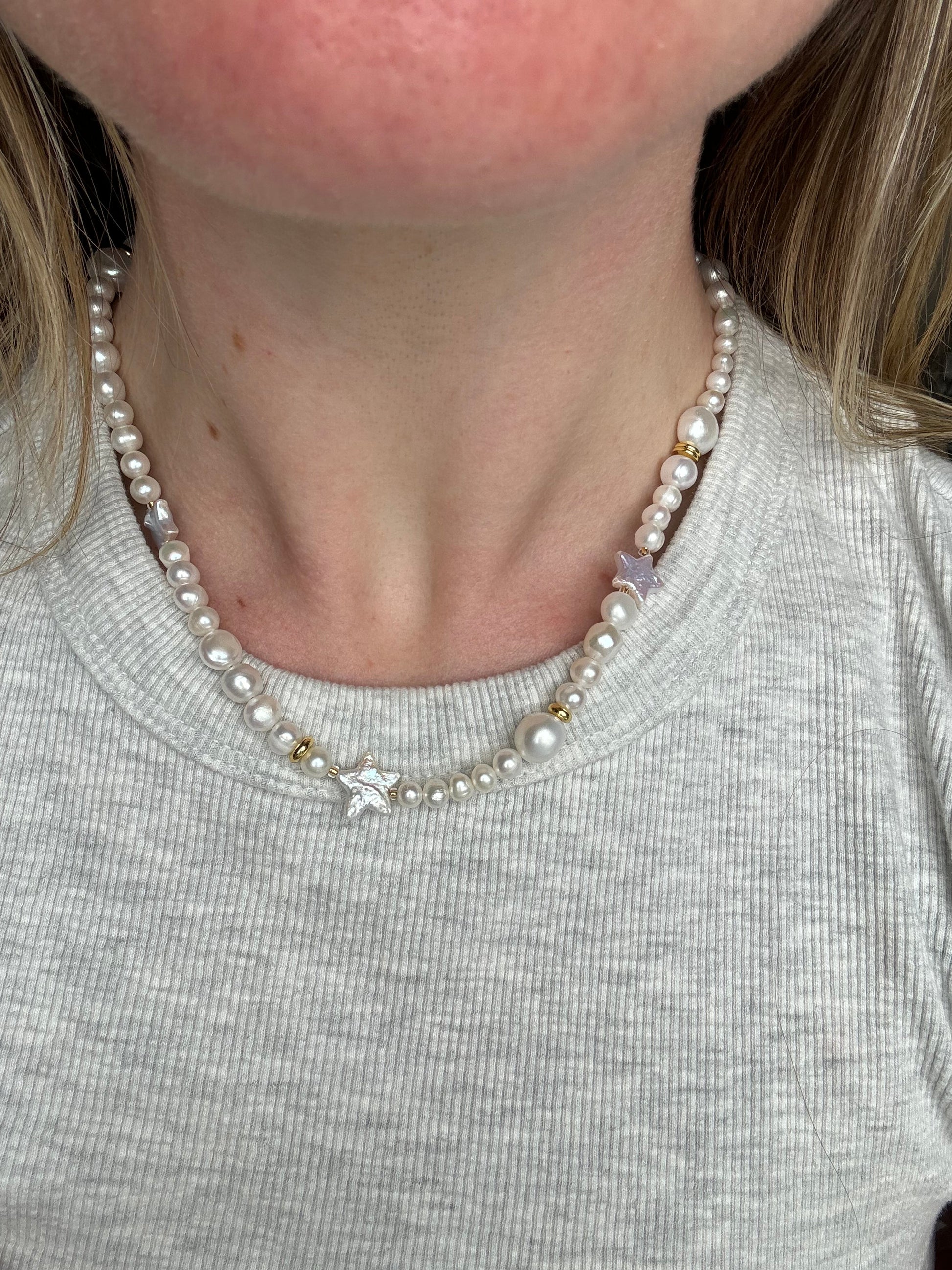 LouLu Necklaces Lizzie Pearl Star Necklace