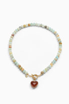 LouLu Necklaces Natural & Brown Anna Heart Necklace