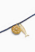 LouLu Necklaces Navy & Citrine Sardinia Charm Necklace