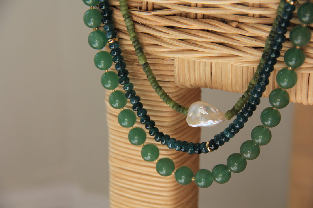 LouLu Necklaces Olive Pearl Necklace