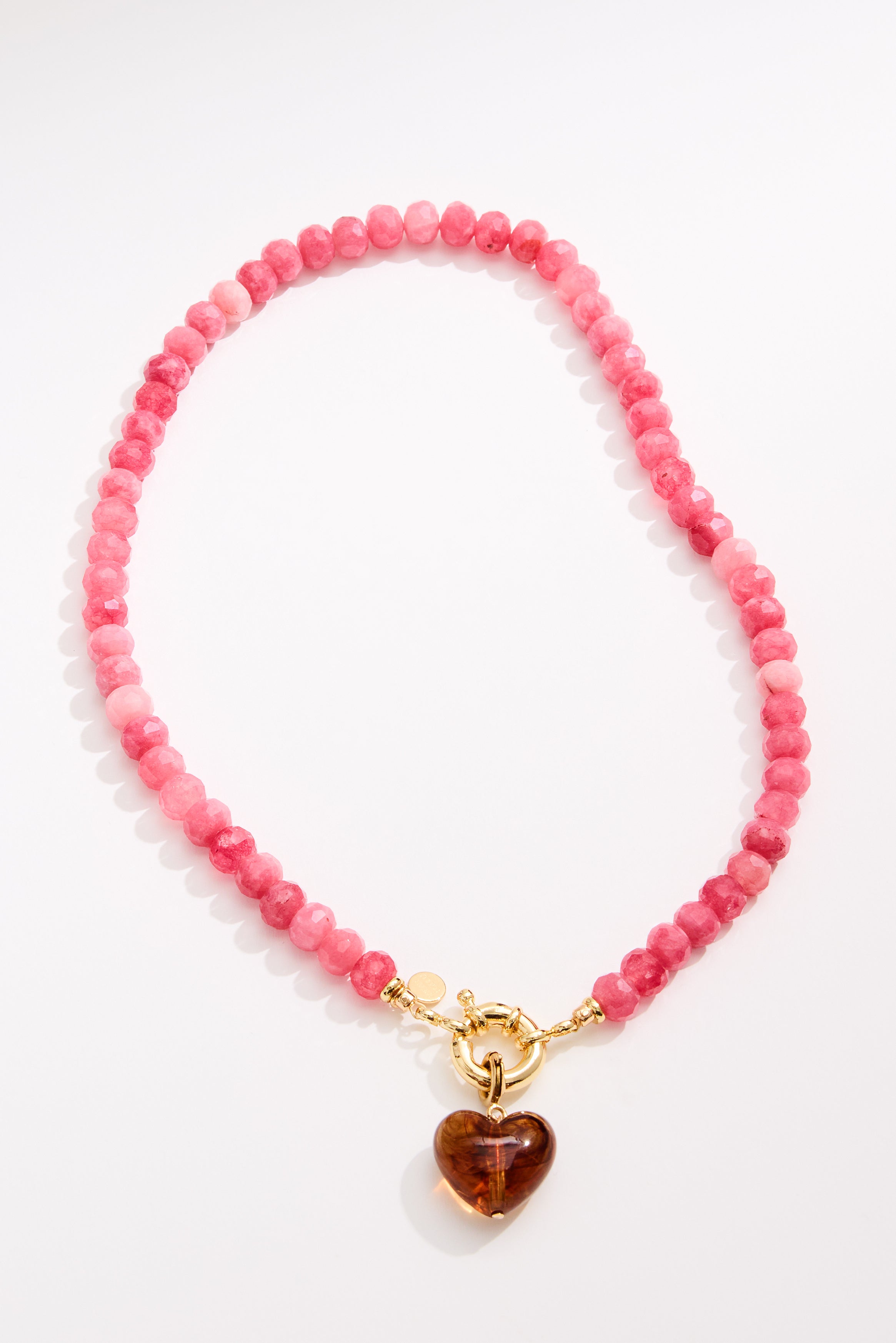 LouLu Necklaces Pink & Brown Anna Heart Necklace - New Colors