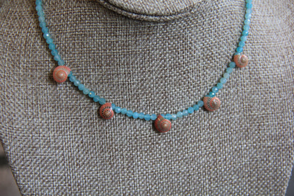 LouLu Necklaces Saba Blue Shell Necklace