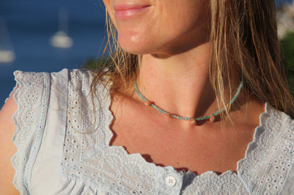 LouLu Necklaces Saba Blue Shell Necklace