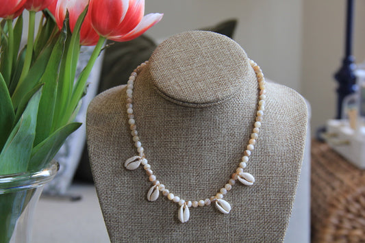 LouLu Necklaces Salt Cowrie Shell Charm Necklace