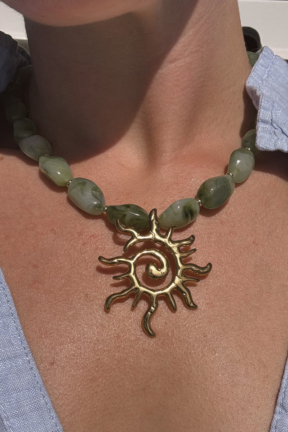 LouLu Necklaces Soleil Necklace - Green