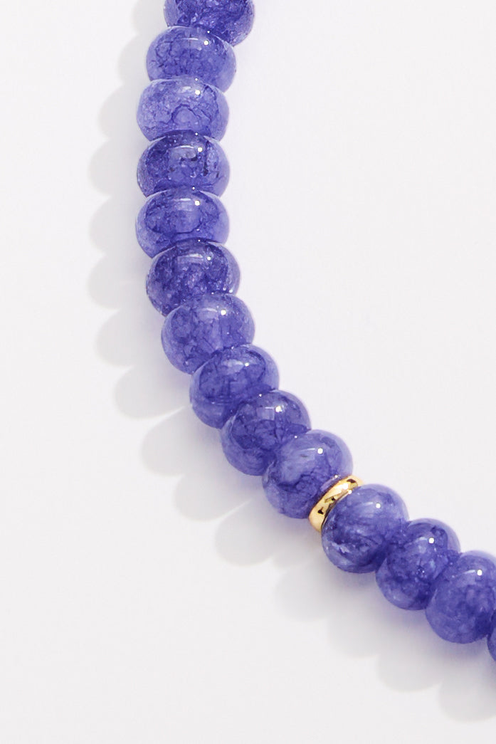 Spritz! Colorful Beaded Gemstone Gold Front Clasp Necklace – LouLu