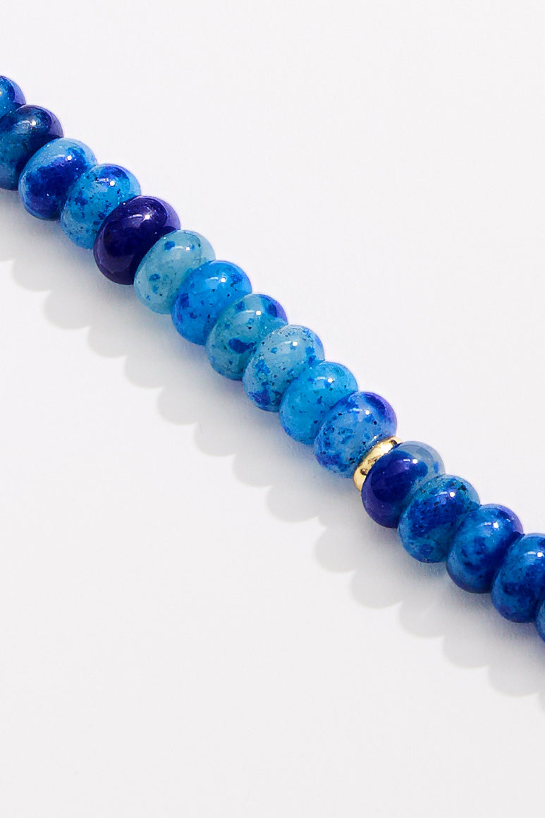 Spritz! Colorful Beaded Gemstone Gold Front Clasp Necklace – LouLu
