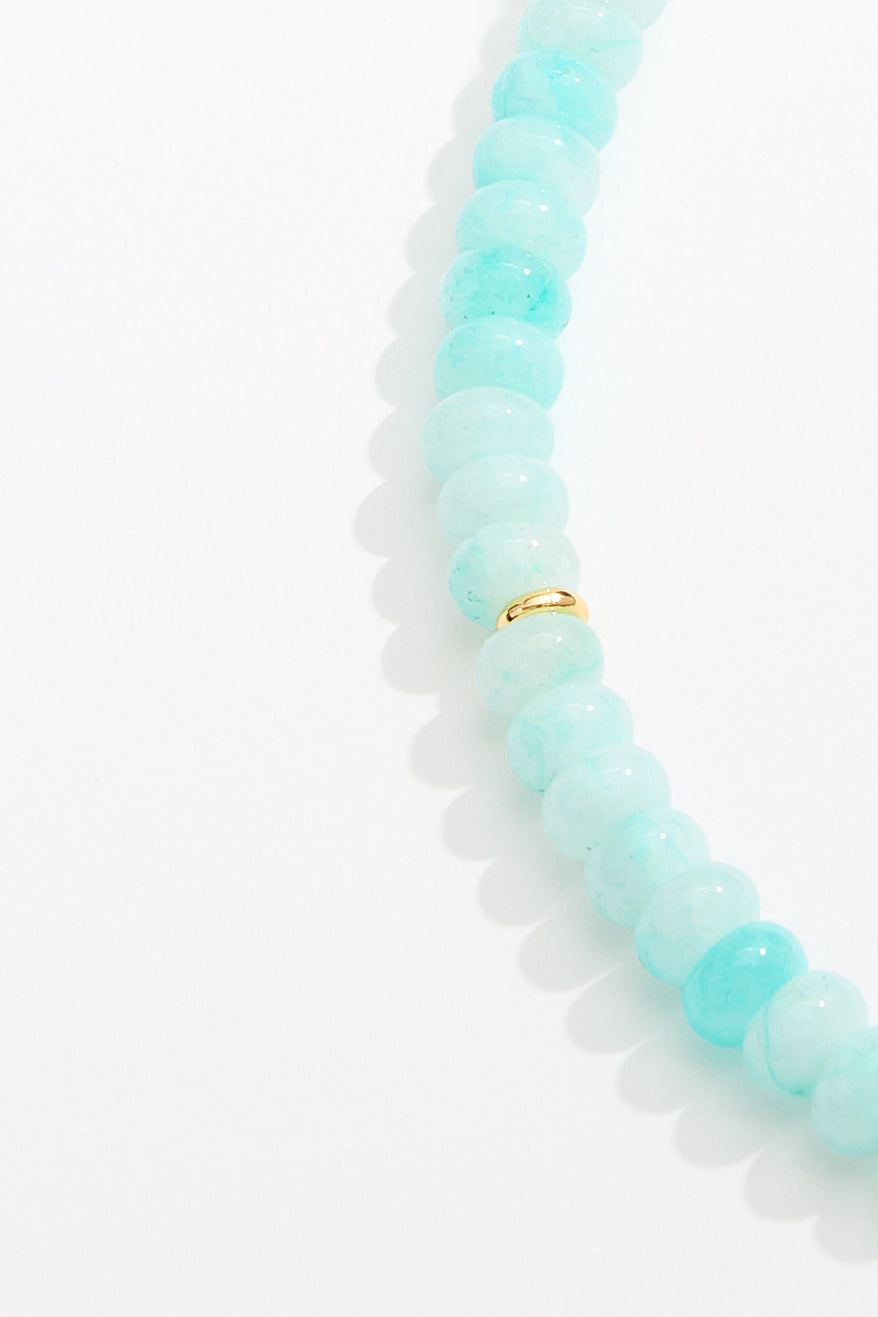 Spritz! Colorful Beaded Gemstone Gold Front Clasp Necklace – LouLu
