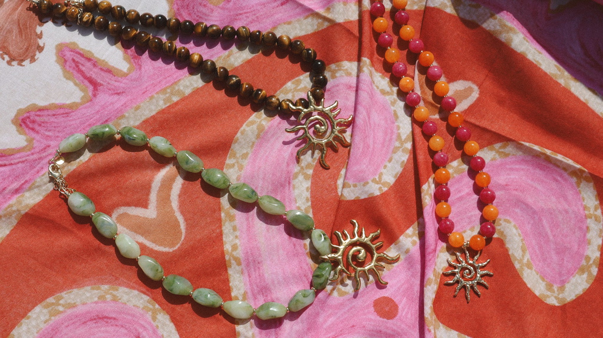 LouLu Necklaces TIGER EYE + SOLEIL