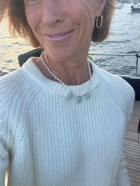 LouLu Necklaces Triple Scallop Charm Necklace